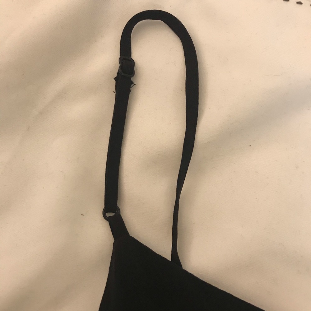 yumi kim black button silk cami tank top - Picture 6 of 8